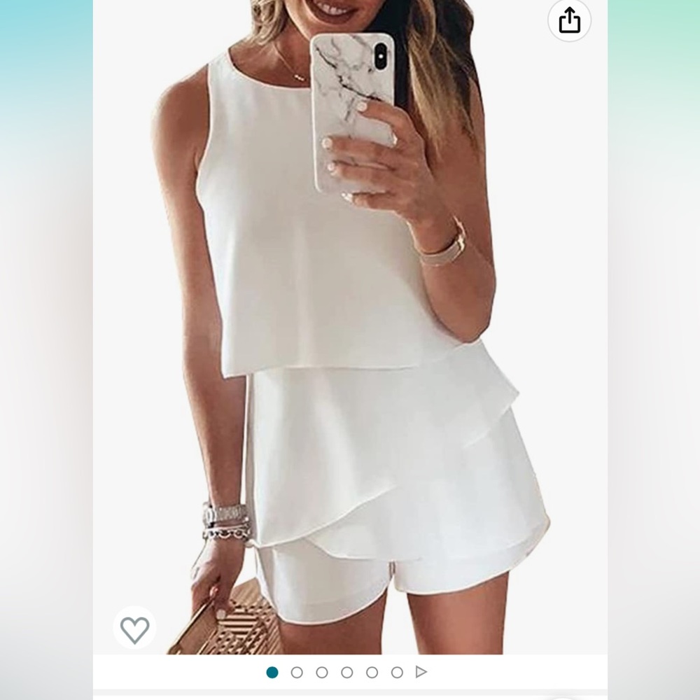 Women jumper romper white one piece